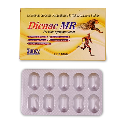 Diclofenac-sodium-Paracetamol-Chlorzoxazone-Tablet